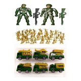 Bonecos Soldadinhos Miniaturas Caminhões Exército Guerra