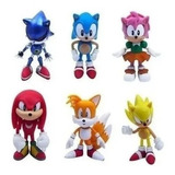 Bonecos Sonic Kit C 6 Conjunto Action Figure Pronta Entrega