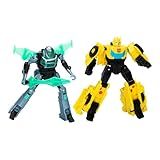Bonecos Transformers EarthSpark Cyber Combiner Figuras 12 5 Cm Bumblebee E Mo Malto F8439 Hasbro