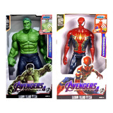 Bonecos Vingadores Articulado Avengers 30cm C som E Luz Kit