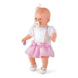 Bonequinha Nenezinho 44 Cm - Vestido Rosa E Branco - Estrela