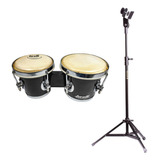 Bongo Preto 7 8 Com Pedestal