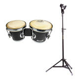 Bongo Torelli Preto 6x7 Pele Animal Pedestal Tb 010