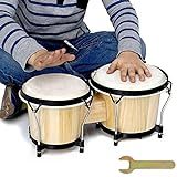 Bongos Bongo Tambores 2 Conjunto De 6  E 7  Bongos Para Adultos  Instrumentos Musicais De Percussão Latinos Bongos De Madeira Tradicionais Com Chave De Ajuste