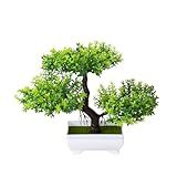 Bonsai Artificial Decorativo Árvore De Enfeite Para Casa Escritório E Ambientes Internos Realista E Elegante Decoração De Mesa Ou Estante Flores Planta Artificial Verde 