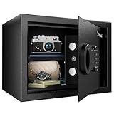 Bonsaii Cofre Seguro 0 6 Cúbico Com Teclado Eletrônico Prateleira Removível Para Objetos De Valor De Joias E Documentos Em Casa Hotel Ou Negócios 25 Cm X 35 Cm X 25 Cm