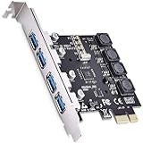 Bonzon Placa De Expansão PCIE USB 3 0 De Supervelocidade 5Gbps PCI Express PCIe Com 4 Portas Para Windows Server XP 7 Vista 8 8 1 10 Peças Alimentada Por Auto Não Precisa De Fonte De Alimentação Adicional