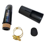 Boquilha Clarinete Yamaha 4c Braçadeira Dourada E Protetor