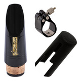 Boquilha Ever ton E45 Clarinete Si B Braçadeira De Couro