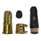 Boquilha Yamaha Clarinete 6 C Braçadeira Protetor Dourados