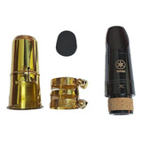 Boquilha Yamaha Clarinete 7 C Braçadeira Protetor Dourados