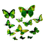 Borboletas Coloridas Decoração Com Imã E Adesivo Kit Com 12