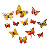 Borboletas Decoração Coloridas Com Imã E Adesivo Kit Com 12