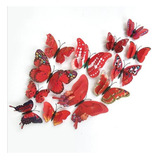 Borboletas Decorativas Asas Duplas Efeito 3d 2 Kits 24un