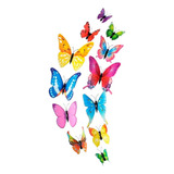 Borboletas Realistas 3d Coloridas P Decorar 12 Pcs Festas Cor Borboleta Colorida