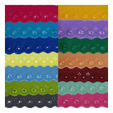 Bordado Inglês Colorido Tira 5cm X 13 70m Artesanato Costura