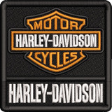 Bordado Mini Harley Davidson Moto Clube