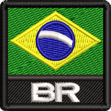 Bordado Patch Mini Bandeira Brasil Motociclista