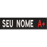 Bordado Tarja Sutache Nome Tipo Sanguíneo Motociclista
