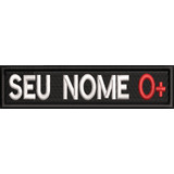Bordado Tarja Sutache Nome Tipo Sanguíneo Motociclista Tar29