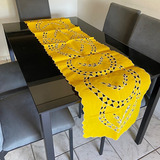 Bordados Caminho Trilho Para Mesa Amarelo 0 47x1 47 Promoção