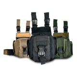 Bornal Tático Pochete De Perna Militar Moto Preto Verde Tan