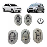 Borracha Coxim Escapamento Jac J2 J3 Kit Com 5 Peças