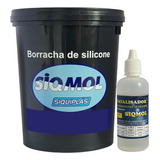 Borracha De Silicone Azul Escuro   Siqmol 6008  lançamento 