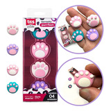 Borracha Escolar De Animal Patinha De Gato Pet 4 Unid Tris