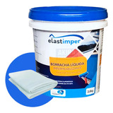 Borracha Liquida Elastimper 3 6kg Impermeabilizante Acabamento Fosco Cor Azul