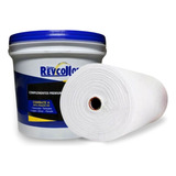 Borracha Liquida Impermeabilizante 3 6kg Manta Bidim 4m2 Acabamento Fosco Cor Branco