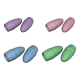 Borracha Ponteira Lapis Escolar Colorida Cores Pastel 48 Un