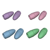 Borracha Ponteira Lapis Escolar Colorida Kaz Cores Pastel 48 Un