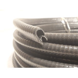 Borracha Proteção Perfil Casca De Cobra 10mm Preto 10 Metros