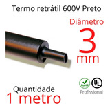 Borracha Tubo Termo Retrátil 3mm X 1 Metro Com Nf