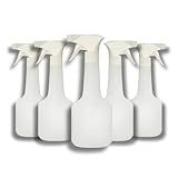 Borrifador Pulverizador Kit C 5 Unidades Frascos Com 500ml Plastico Branco