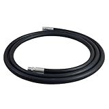 BORRITT Mangueira De Transferência De Bomba De Combustível De Neoprene Gasolina Diesel Biodiesel De 0 75 Polegadas X 3 Pés Mangueira De Transferência De Combustível Preta Mangueira De Combustível