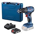 Bosch Furadeira Parafusadeira Impacto 18V GSB185LI 1B Sem Fio 1 Bateria E Maleta