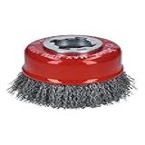 BOSCH WBX318 Escova De Copo De Arame Frisado De Aço Carbono Para Aplicações Na Remoção De Escala De Solda Rebarbas E Corrosão Preparando Superfícies De Pintura