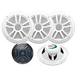 BOSS Audio Systems MG250W 64 Alto Falantes Marítimos E Receptor De Medidor Amplificador De 4 Canais Embutido Pacote IPX6 à Prova De Intempéries áudio Bluetooth Sem CD USB Entrada Auxiliar 