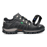 Bota Adventure Masculina Cano Curto Para Trabalho Relógio