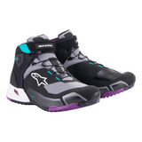 Bota Alpinestars Feminina Crx Motociclista Impermeável Roxo