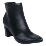 Bota Ankle Boot Chelsea Piccadilly Salto Grosso 745188 Preto
