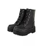 Bota Blogueira Coturno Feminina Retta Tendência Preto