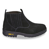 Bota Botina De Segurança Masculina Em Couro Nobuck Coturno
