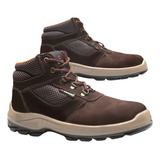 Bota Botina Segurança Epi Bracol Denver Couro Nobuck Pvc Ca