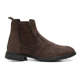 Bota Botina Texana Country Cano Curto Chelsea Couro Camurça
