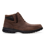 Bota Botinha Couro Masculino Coturno Carteira Cinto Relógio