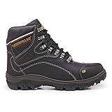 Bota Cat Masculina Em Couro Adventure Biqueira Interna Preta 42