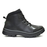 Bota Coturno 100 Couro Gm God Com C a Bico Pvc Ref 03